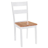 Dining Chairs 4 pcs White Solid Rubber Wood 245369