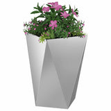 Planter Silver 50 x 50 x 75 cm Galvanised Steel 883804