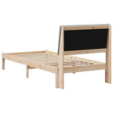 Bed Frame with Headboard Brown 90 x 190 cm Solid Pine Wood 878924