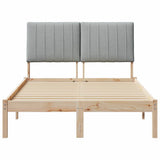 Bed Frame with Headboard Brown 120 x 190 cm Solid Pine Wood 878904