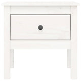 Side Table White 50x50x49 cm Solid Wood Pine 813796