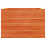 Garden Planter Wax Brown 70x70x49.5 cm Solid Wood Pine 3282526
