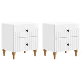 Bedside Cabinet 2 pcs High Gloss White 43 x 34.5 x 48 cm 894074