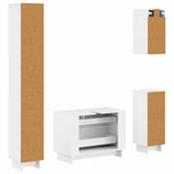 4 Piece Bathroom Cabinet Set EDE High Gloss White 3417904