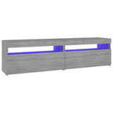 TV Cabinet with LED Lights 2 pcs Grey Sonoma 75x35x40 cm 815126