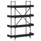 Bookcase 4-Tier Black 100x33x145.5 cm Engineered Wood 837692