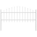 Garden Fence White 510 x 75 cm Powder-Coated Steel 3360142
