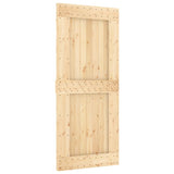 Sliding Door with Hardware Set 90x210 cm Solid Wood Pine 3203035