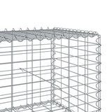 Gabion Basket with Cover 100x100x50 cm Galvanised Iron 3295178