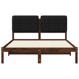 Bed Frame with Upholstered Headboard Dark Brown and Black 904092