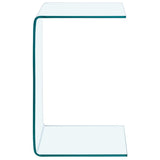 Side Table 40x40x60 cm Tempered Glass 332930