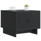 Coffee Table with Drawer Black 49 x 50 x 40 cm Engineered Wood 894046