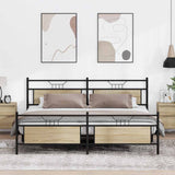 Metal Bed Frame without Mattress Sonoma Oak 200x200 cm 3325101