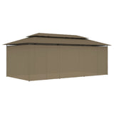 Gazebo with Curtains 600x298x270 cm Taupe 180 g/m 312247