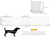 5 Panels Pet Playpen Metal Fence w/ Walk Through Door - White T3398P349716