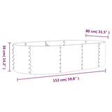 Garden Raised Bed Silver Powder-coated steel Large Durable 318917