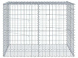 Gabion Basket with Cover 100x100x100 cm Galvanised Iron 3295190