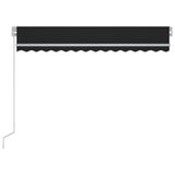 Manual Retractable Awning with LED 300x250 cm Anthracite 3068864