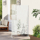 Privacy Screen White 100 x 50 x 180 cm Steel 868550