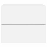 Wall-mounted Bedside Cabinet with LED Lights White 836812