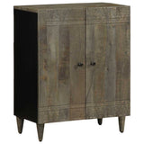 3 Piece Sideboards Light Grey 60x33.5x75 cm Solid Wood Mango 3310017