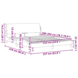 Bed Frame "Dover" Black 152x203 cm Faux Leather 373294