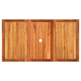 Garden Table Beige 140x80x75 cm Poly Rattan Acacia Wood 366278