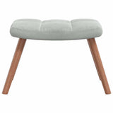 Rocking Chair with Footstool Light Grey 78 x 61 x 98 cm Velvet 42022453