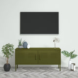 TV Cabinet Olive Green 105x35x50 cm Steel 336225