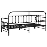 Daybed Frame Black 100 x 200 cm Powder-Coated Steel 42002640