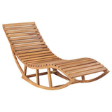 Sun Lounger Natural wood 49390