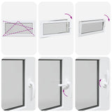 Basement Window RISOR 120 x 55 cm PVC and Glass 42047861