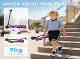 Foldable Electric Kids Scooter, Ride-on for Ages 7-14 Years, Purple T3398P425126