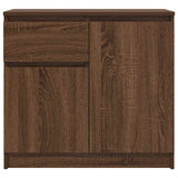 Sideboard with Drawer Brown Oak 71x35x65 cm Engineered Wood 861604