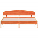 Bed Frame without Mattress Wax Brown 180x200 cm Super King Solid Wood Pine 3207200