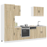 7 Piece Kitchen Cabinet Set "Kalmar" Sonoma Oak Engineered Wood 3314764