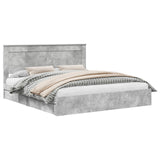 Storage Bed Concrete Grey 180 x 200 cm Engineered Wood 3410226