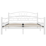 ZNTS 285303 Bed Frame White Metal 140x200 cm