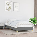 Bed Frame without Mattress Dark Grey 90x190 cm Single Single Fabric 349831