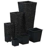 Raised Beds 3 pcs Water Hyacinth Black 45570