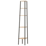 5-Tier Corner Shelf Light Brown and Black 45.5x31.5x180 cm 336394