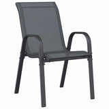 Garden Bistro Set 3 pcs Grey Steel 42003979
