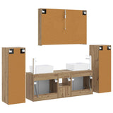 Bathroom Furniture Set 6 pcs Artisan Oak 3407174