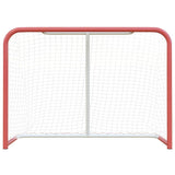Hockey Goal with Net Red&White 153x60x118 cm Steel&Polyester 93741