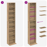 CD Cabinet Artisan Oak 33 x 23.5 x 175 cm Engineered Wood 8012656