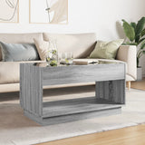 Coffee Table with Infinity LED Grey Sonoma 90x50x50 cm 847670