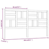 Bed Headboard White 206x4x104 cm Solid Wood Pine 818211