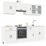 8 Piece Kitchen Cabinet Set Kalmar White Engineered Wood 3314831