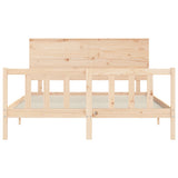Bed Frame without Mattress King Size Solid Wood Pine 3193406