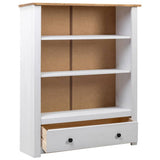 Bookcase White 80x35x110 cm Solid Pine Wood Panama Range 282669